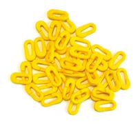 Loops 80 Pack Football Net Easy Clips - Goal Post Netting Fixings - Yellow Plastic