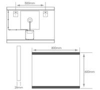 Loops 800 x 600mm LED Bathroom Mirror & Bluetooth Speaker -IP44 Demister Tunable White Loops White
