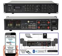 800W LOUD Outdoor Bluetooth System 8x Black Speaker Weatherproof Garden Music