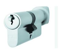 Loops 80mm Euro Cylinder Lock & Thumb Turn - 5 Pin Polished Chrome Fire Rated Barrel