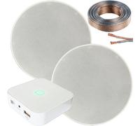 Loops 80W Mini Wifi Stereo Amplifier & 2X 70W 5.25 Inch Slim Ceiling Speaker System