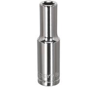 Loops 8mm Chrome Plated Deep Drive Socket - 3/8" Square Drive High Grade Carbon Steel in Metallics Loops Metallics