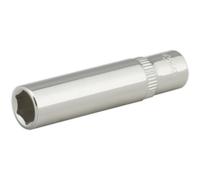 Loops 8mm Forged Steel DEEP Drive Socket - 1/4" Square Drive Polished Chrome Vanadium in Metallics Loops Metallics