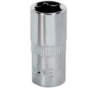 Loops 8mm Forged Steel Drive Socket - 1/4" Square Drive - Polished Chrome Vanadium in Metallics Loops Metallics