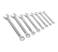 Loops 8pc Slim Handled Combination Spanner Set -12 Point Metric Ring Open Head Wrench Loops Multicolor