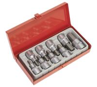 Loops 9 PACK Ball-End Hex Socket Bit Set - 1/2" Square Drive - 5mm to 17mm Long Allen Loops Multicolor