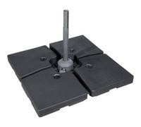 Loops 92L Fillable Parasol Base - Water & Sand - 4Pc Cross / X Garden Umbrella Stand