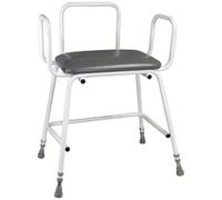 Loops Adjustable Bariatric Perching Stool With Arms - 254Kg Weight Capacity For Enhanced Stability