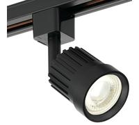 Loops Adjustable Ceiling Track Spotlight Matt Black Round 10W Cool White LED Downlight Loops Black