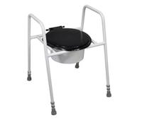 Loops Adjustable Free Standing Raised Toilet Frame With Splash Guard For Enhanced Comfort