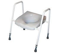 Loops Adjustable Free Standing Toilet Seat With Easy Clean Clip-On Design