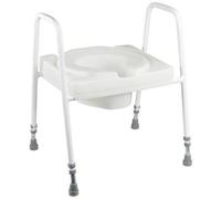Loops Adjustable Large One Piece Toilet Seat And Frame For Comfort - 190Kg Weight Capacity