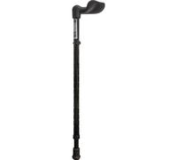 Loops Adjustable Right Handed Ergonomic Walking Stick In Gloss Black For Comfort And Style