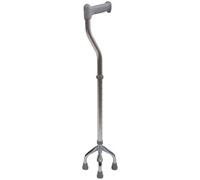 Loops Adjustable Small Based Quad Cane With Swan Neck For Enhanced Stability