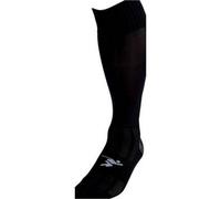 Loops Adult Size 7-11 Pro Football Socks - Plain Black - Ventilated Toe Protection