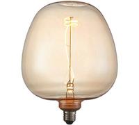 Loops Amber Glass 4W E27 Led Light Bulb - Non-Dimmable Warm White - 320Lm 2000K