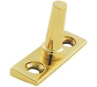 Loops Angled Window Casement Stay EJMA Pin 27mm Fixing Centres Polished Brass in Metallics Loops Metallics