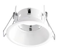 Loops Anti-Glare Recessed Bathroom Downlight IP65 - 50W GU10 Reflector - Matt White Loops White