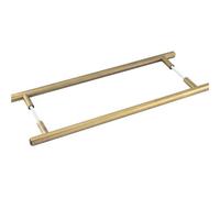 Loops Antique Brass Pull Handle 425mm Back To Back Design For Stylish Interiors - Door Handle