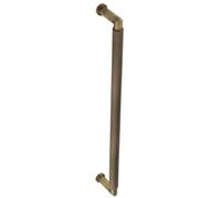 Loops Antique Brass Pull Handle 425mm - Elegant And Durable Bolt Through Design - Door Handle