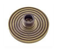 Loops Antique Brass Reeded Base Wall Mounted Door Stop For Stylish Home Decor - Solid Brass