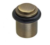Loops Antique Brass Stepped Door Stops For Elegant Home Decor - Solid Brass & Rubber Stopper