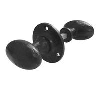 Loops Antique Oval Black Rim Door Knob For Vintage Charm