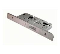Architectural DIN Euro Profile Deadlock 60mm Backset Satin Stainless Steel
