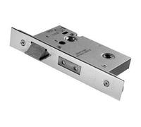 Loops Architectural Tubular Locking Bathroom Door Latch 64mm Stainless Steel in Metallics Loops Metallics