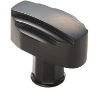 Loops Art Deco Cabinet Door Knob - 30mm Matt Black Kitchen Cupboard Pull Handle