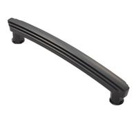 Loops Art Deco Kitchen Pull Handle - Matt Black - 160mm Centres Shaker Cabinet Drawer