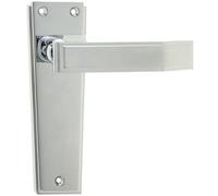 Loops Art Deco Polished Chrome Door Handle For Elegant Interiors - Interior Lever On Backplate