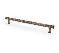 Loops Bamboo T Bar Pull Handle - Antique Brass 224mm Centres Solid Brass Drawer Door