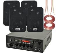 Loops Bar Restaurant Bluetooth Wall Speaker System 110W Wireless Amp Hifi Music Kit