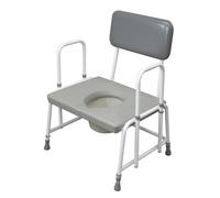 Loops Bariatric Commode Chair - Detachable Arms - 7.5 Litre Pail - 254kg Weight Limit Loops Multicolor