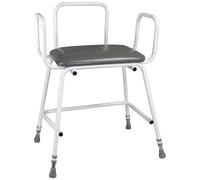 Bariatric Perching Stool with Arms - Adjustble Height - 254kg Weight Limit