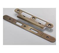 Loops Bathroom Sashlock Forend Strike & Fixing Pack - Antique Brass Radius 235X24mm