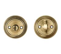 Loops Bathroom Thumbturn And Release Handle Reeded Design 55mm Dia Antique Bronze