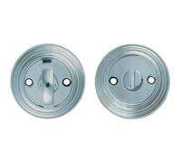 Loops Bathroom Thumbturn And Release Handle Reeded Design 55mm Dia Polished Chrome