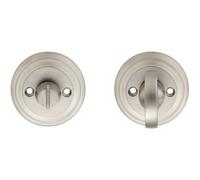 Loops Bathroom Thumbturn And Release Handle Reeded Design 55mm Dia Satin Chrome