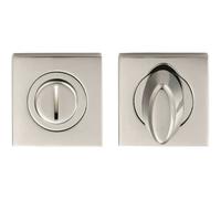 Loops Bathroom Thumbturn Lock and Release Handle Square Rose Polished Chrome