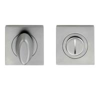 Loops Bathroom Thumbturn Lock and Release Handle Square Rose Satin Chrome