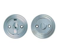 Loops Bathroom Thumbturn & Release Handle Reeded Design 55mm Dia Polished Chrome Loops Multicolor