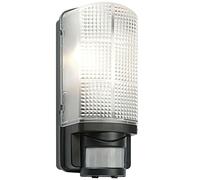 Loops BLACK IP44 Outdoor Wall Bulkhead Light & 10m PIR Motion Sensor 60W E27 Edison Loops Black