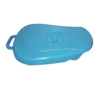 Loops Blue Plastic Universal Bed Pan with Lid - Integrated Handle - 2.5 Litre Capacity Loops Multicolor