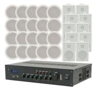 Loops Bluetooth Pa Amplifier & 30X Ceiling Wall Speaker Kit Background Music System