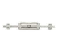 Loops Bolt Tee Knob Espagnolette Set - 118mm X 24.5mm Fixing Centres Satin Chrome