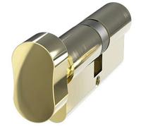 Loops Brass EURO Profile 6 Pin Cylinder & Thumbturn 35/35mm - Front Door Barrell Lock