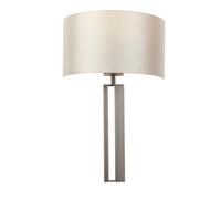 Loops Brushed Bronze Slotted Wall Light Fitting & Mink Satin Half Shade - Dimmable Loops Multicolor