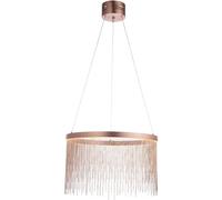 Loops Brushed Copper Ceiling Pendant Light & Delicate Chains - Integrated LED Module Loops Copper